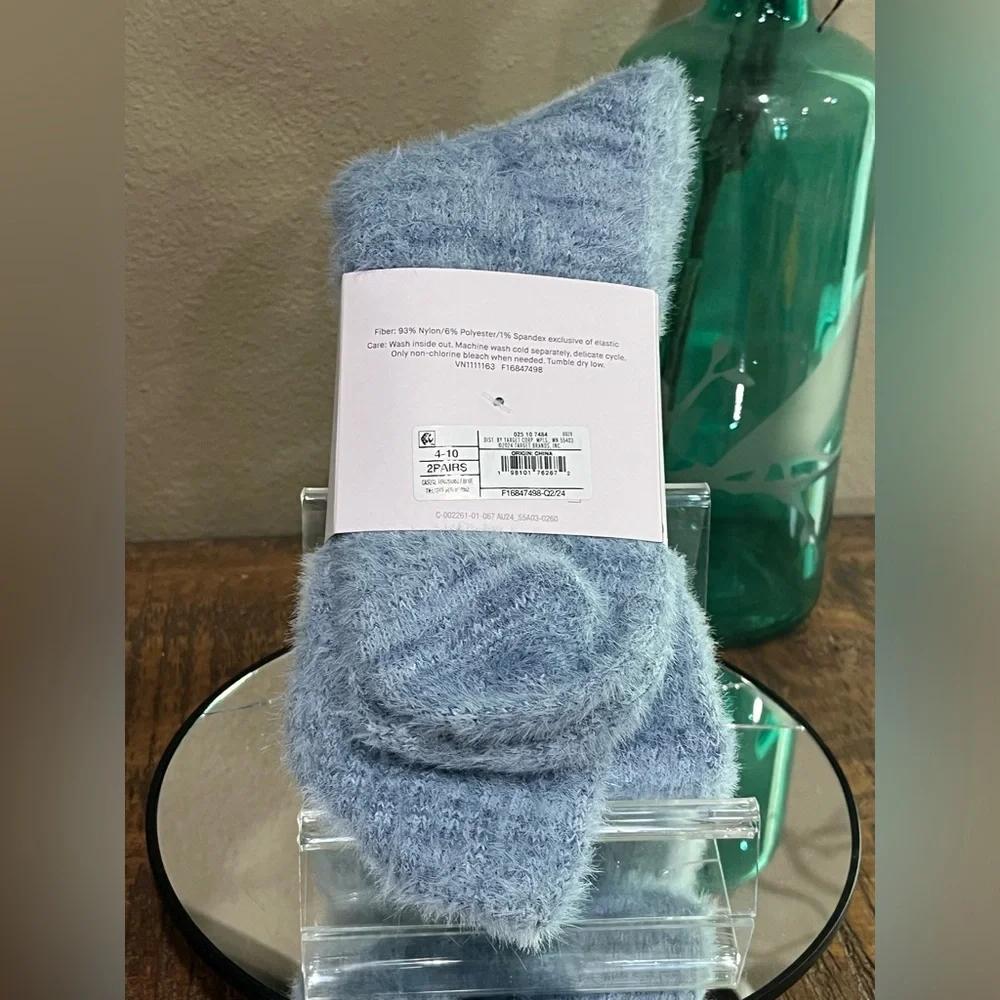 Auden Feather Yarn Crew Socks - two pair, new!